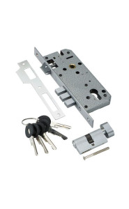 Замок с секретным цилиндром Adden Bau Lock 4585 5-60B D Хром