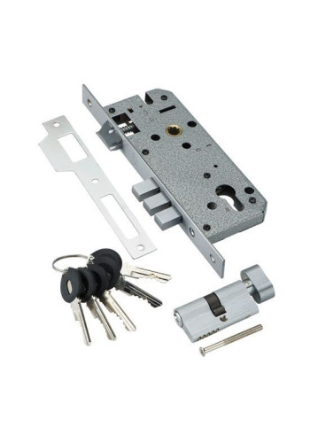 Замок с секретным цилиндром Adden Bau Lock 4585 5-60B D Хром